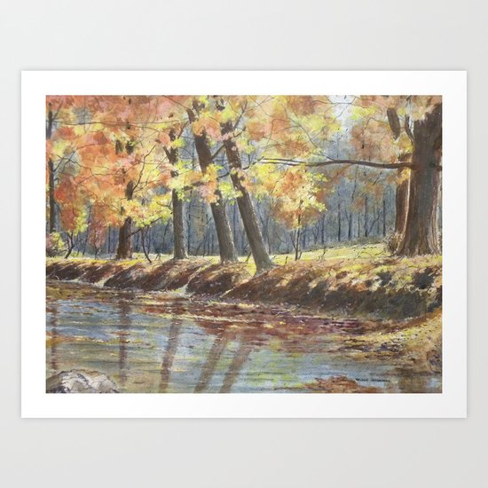 River Bank Art Print