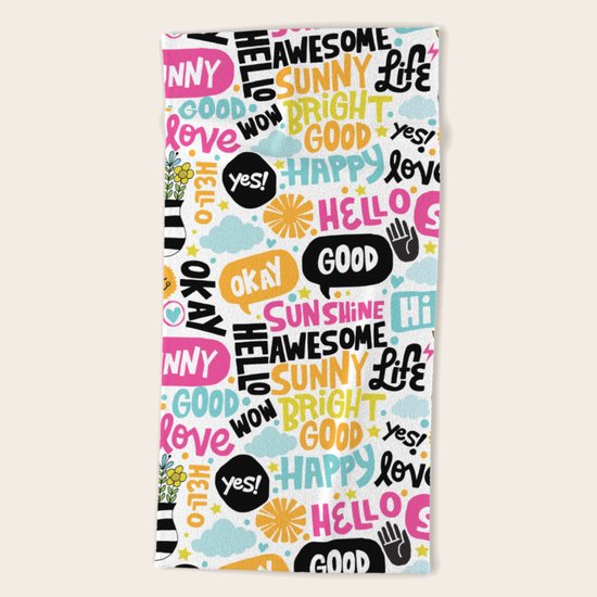 Sunshine & happiness Beach Towel