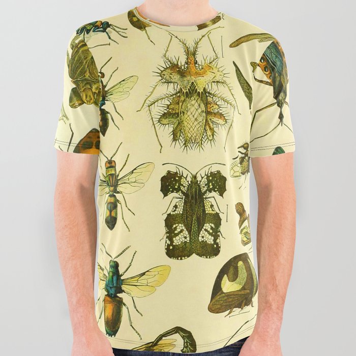 Adolphe Millot "Insectes" 3. All Over Graphic Tee