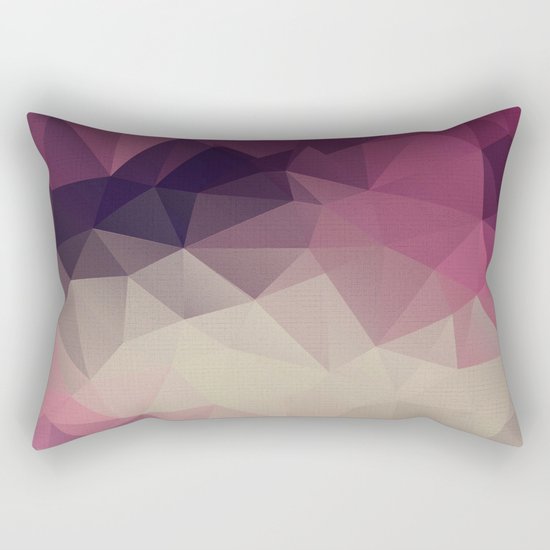 Polygon pattern . Triangles with a texture craquelure . Rectangular Pillow