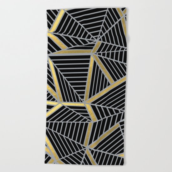 Ab 2 Silver and Gold Beach Towel