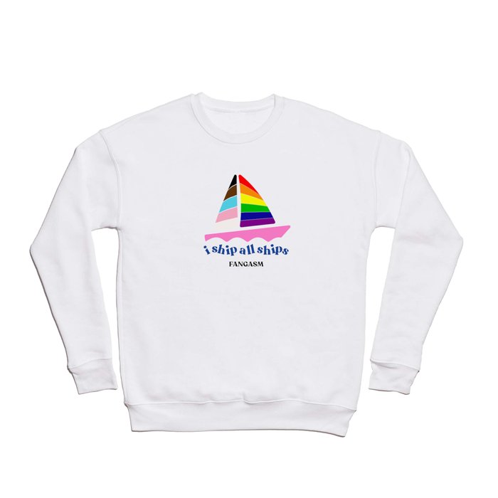 Pride 2021: I ship all Ships benefitting LAMBDA Literary Crewneck Sweatshirt