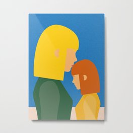 Mum And Daughter Metal Print | Mumanddaughter, Papiercollage, Retro, Collage, Curated, Redblackhairs, Mumdaughter, Kinderzimmer, Poster, Modernekunst 