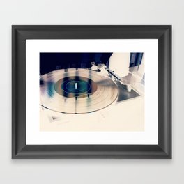 Record On Turntable Framed Art Print