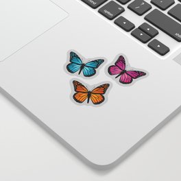 Colorful Monarch Butterflies Sticker