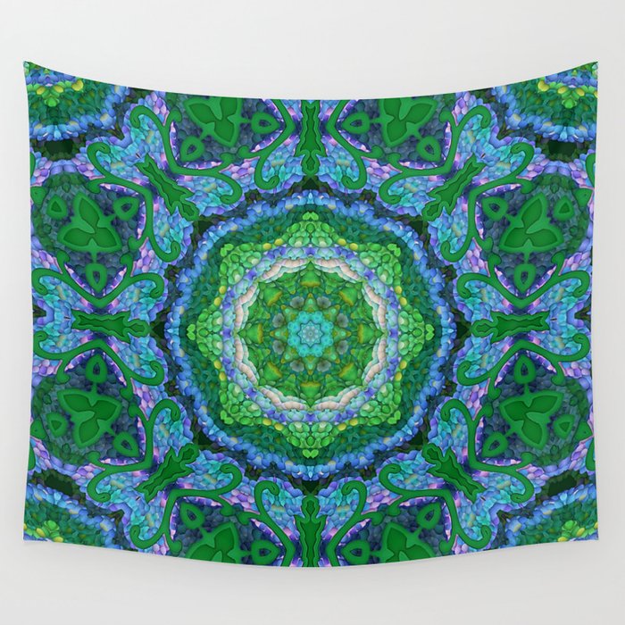 Forest Lily Vine Mandala Wall Tapestry