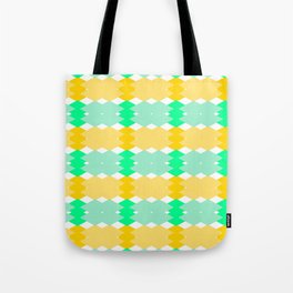 Green and Yellow pattern, 60S inspired Tote Bag