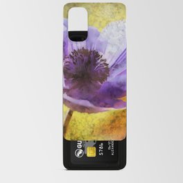 Mauve Anemone Flower Acrylic Painting Android Card Case