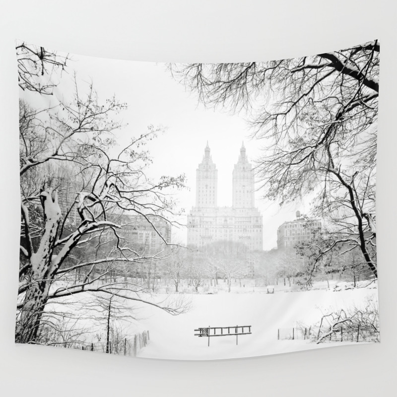 Winter Central Park New York City Wall Tapestry By
