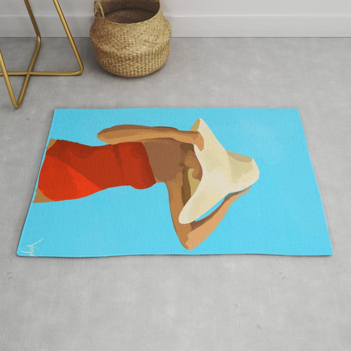 At The Beach: Red Suit Rug
