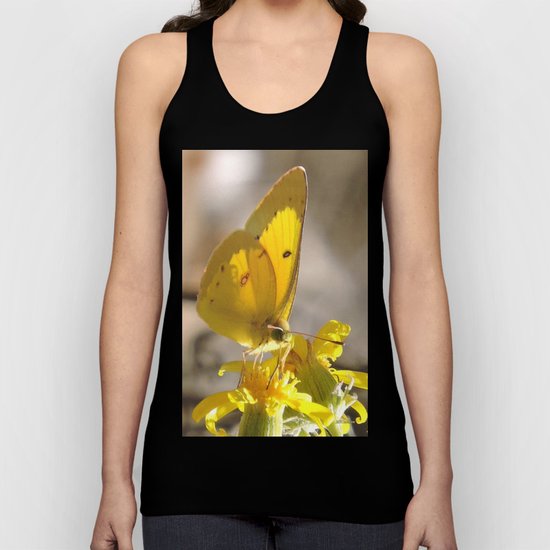 Sulphur Butterfly Imbibing Unisex Tank Top