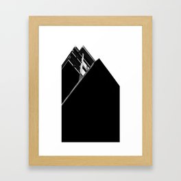 Tall Corners Black and White Framed Art Print