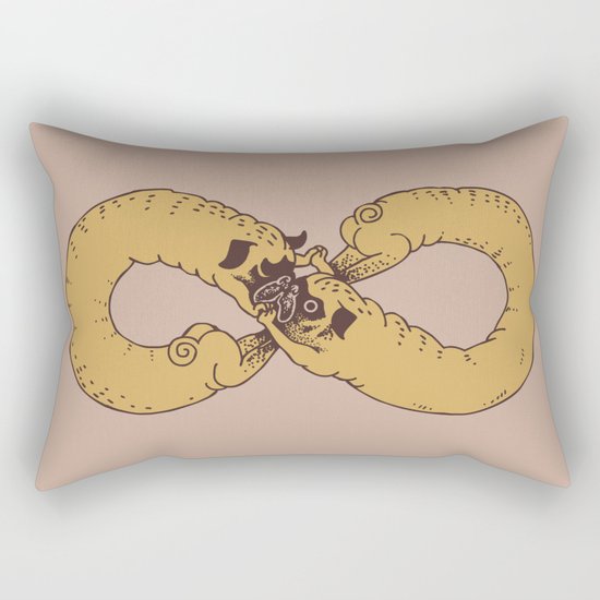 Infinity of Pug Rectangular Pillow