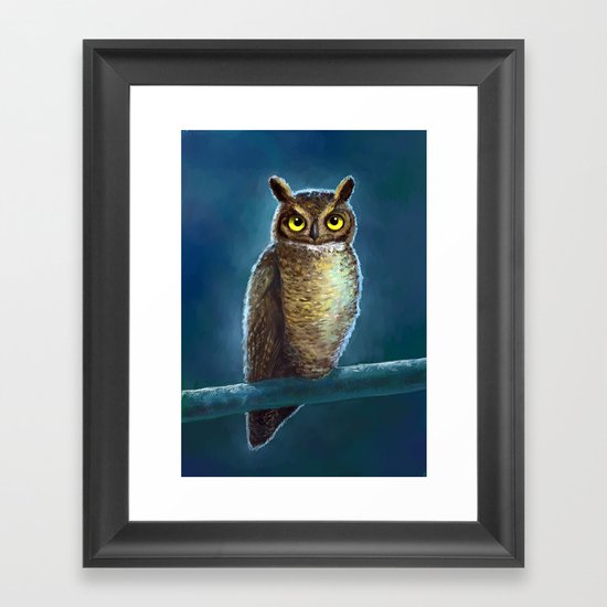Night Owl Framed Art Print