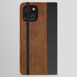 Carbon Leather Mix iPhone Wallet Case