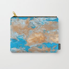 Blue and gold marble Carry-All Pouch