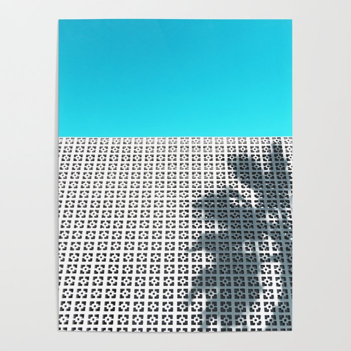 Parker Palm Springs with Palm Tree Shadow Poster