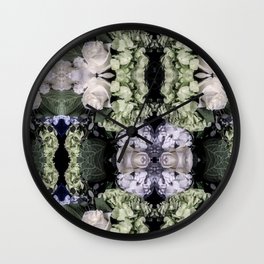 White Rose Relationship Wall Clock
