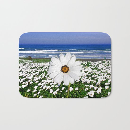 White Spring Bath Mat