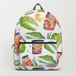 Kimchi Ingredients Spicy Fun Watercolor  Backpack