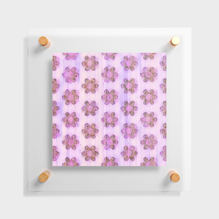 Abstract Shabby Chic Daisies Pink Lavender Floating Acrylic Print