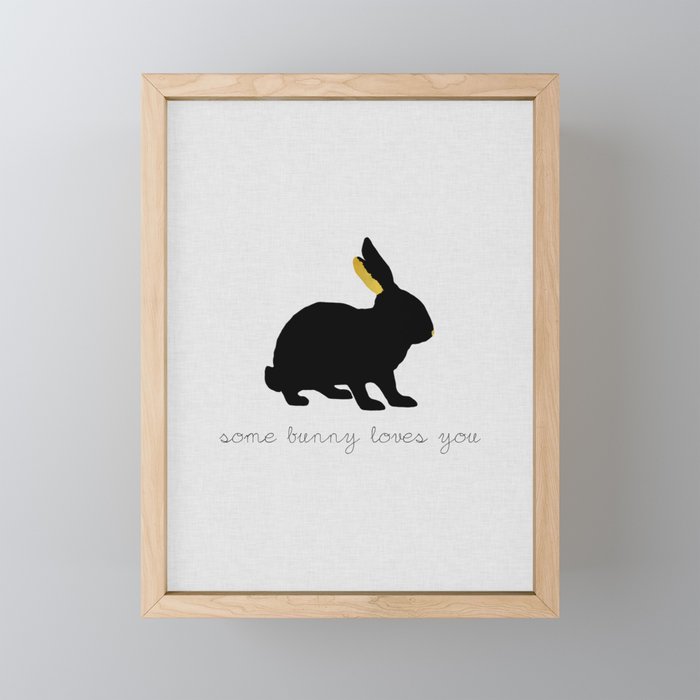 Some Bunny Loves You Framed Mini Art Print