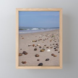 Shiney Stoney Beach - Nairn Scotland - Stones Framed Mini Art Print