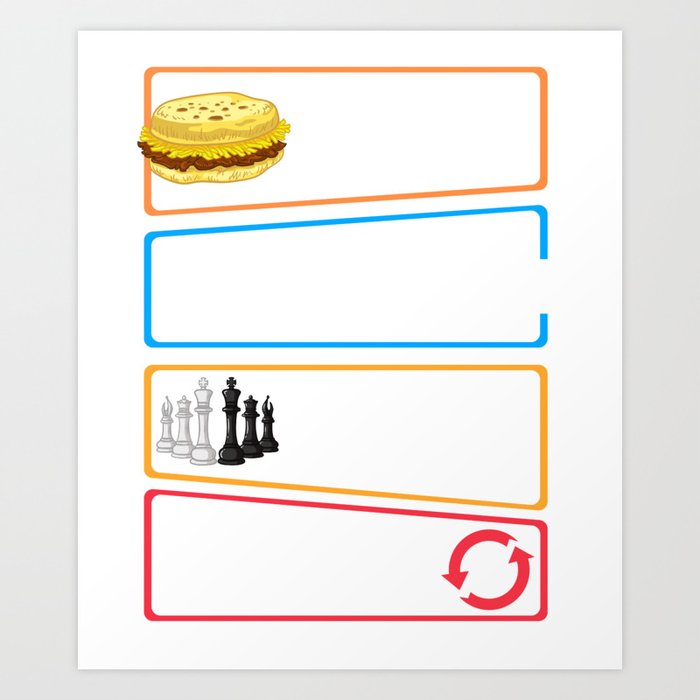 Chess Board Player Opening Game Beginner Art Print