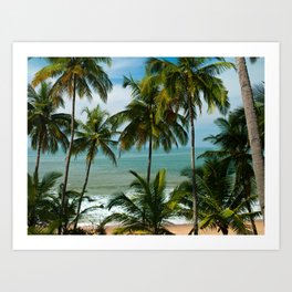 Sunny Palm Tree Beach Chill Seaside Vibes Photograph Art Print