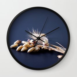 Dried Flower Art Wall Clock