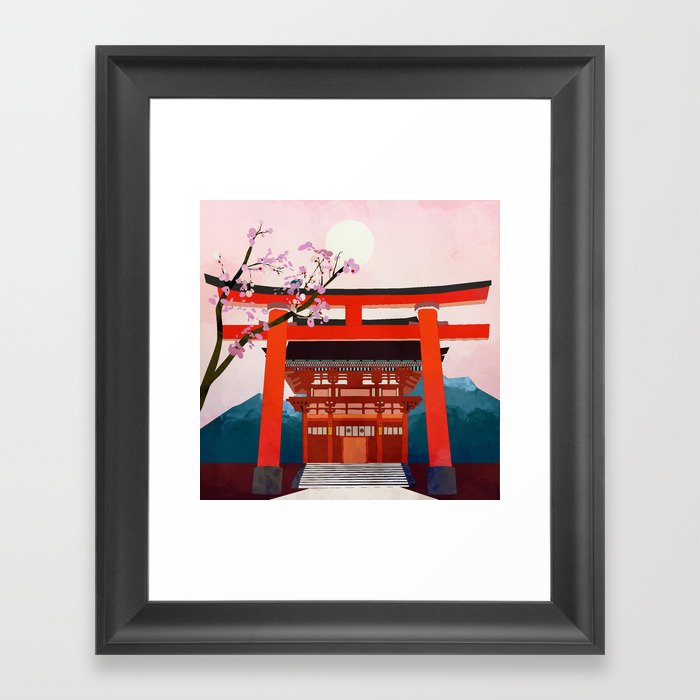 kyoto japan travel Framed Art Print