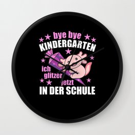 Axolotl School Enrollment Kindergarten Wall Clock