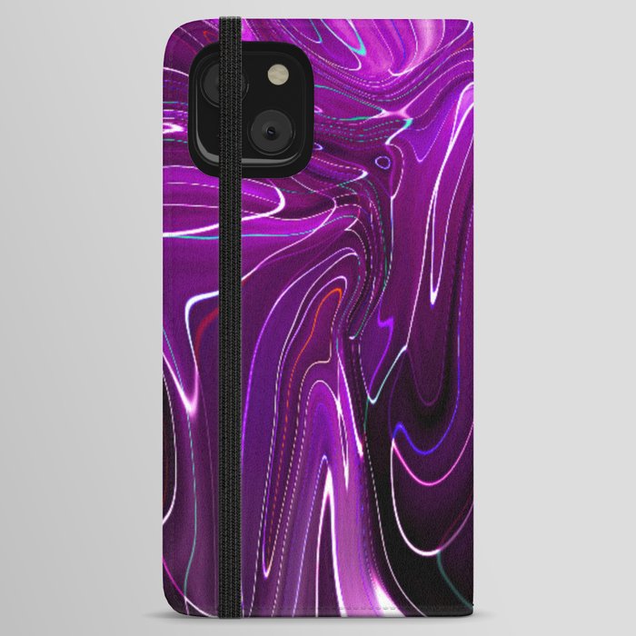Purple Swirls iPhone Wallet Case