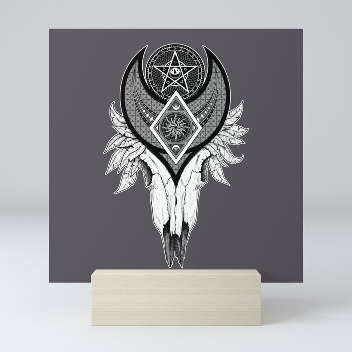 Occult Ritual Skull Mini Art Print