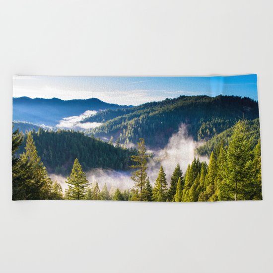 Smoke on the Mountains Beach Towel