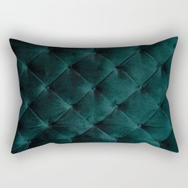 Luxury dark green velvet sofa texture Rectangular Pillow