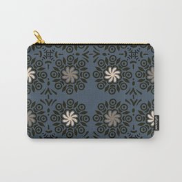 Blue Ceramic Tile Pattern Carry-All Pouch