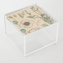 White Poppy Acrylic Box