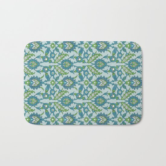Floral ornament Bath Mat