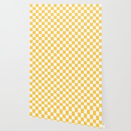 Yellow Checkered Wallpaper For Any Decor Style Society6