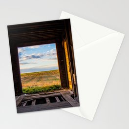 Prairie Through a Grain Elevator Stationery Card