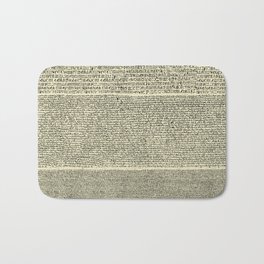The Rosetta Stone // Parchment Bath Mat | Demotic, Egyptian, Blanket, Historical, Writing, Curtain, Rosettastone, Egypt, Archaeology, Language 