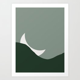 Abstract moon Art Print