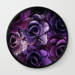 Purple Rose Wall Clock