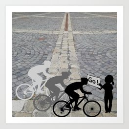 Cycling race Art Print
