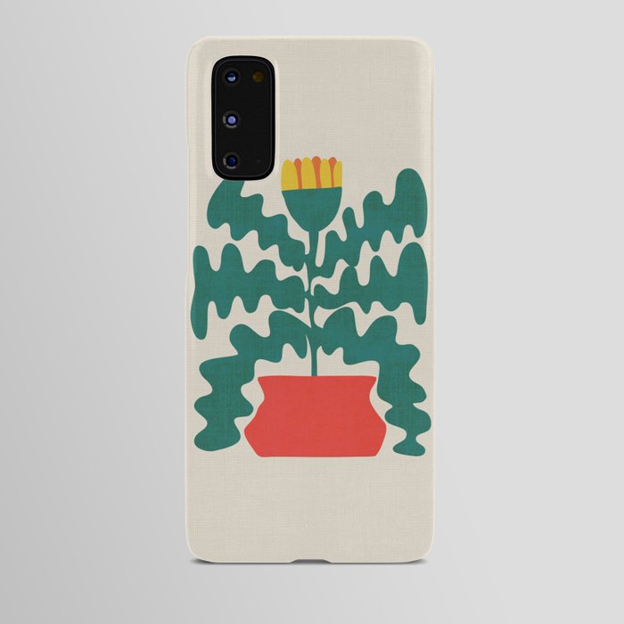 Plant in red terracotta pot Android Case