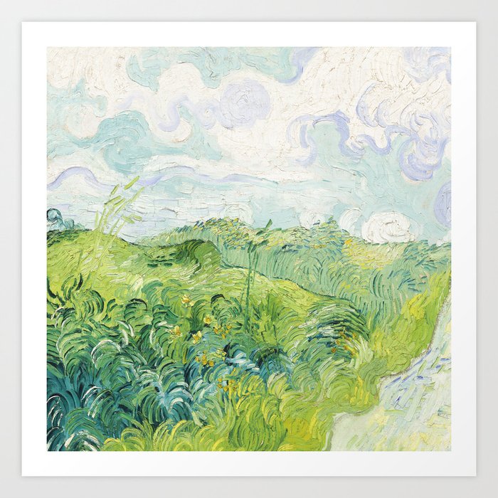 Vincent Van Gogh Green Wheat Fields Art Print