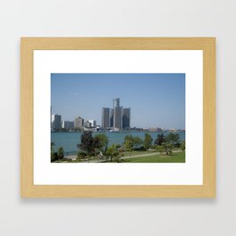 Detroit From Windsor Framed Art Print
