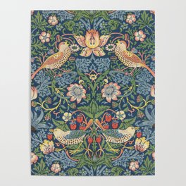 Strawberry Thief - Vintage William Morris Bird Pattern Poster