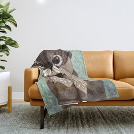 Ornate Otter Throw Blanket